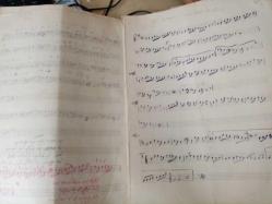 Büyük boy içinde besteler bulunan nota ve müzik Defteri Recep Berk'e ait olabilir