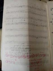 Büyük boy içinde besteler bulunan nota ve müzik Defteri Recep Berk'e ait olabilir