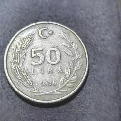 P38---1986 MADENİ TÜRK LİRASI 50 LİRA