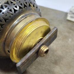 RF43----ELEKTRİKLİYE ÇEVRİLMİŞ ANTİKA GAZ LAMBASI MAKİNASI TEPESİ