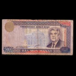 TÜRKMENİSTAN (2000) - 5.000 Manat (T-ÇT 6,5/10)