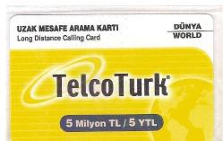 K = UZAK  MESAFE  ARAMA KARTI ( TELCO TURK ) AMBALAJINDA