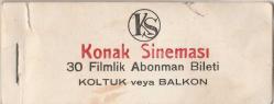 Efemera - SİNEMA TARİHİ - KONAK SİNEMASI 30 FİLMLİK BİLET KOÇANI - kitantik - kitaLog