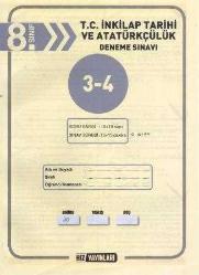 Hız Yayınları 8. Sınıf T.C. İnkılap Tarihi ve Atatürkçülük Deneme Sınavı 3-4