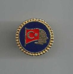 BAYRAK VE ATATÜRK TEMALI LACİVERT FONLU GÜZEL ROZET...