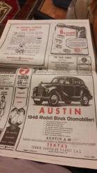 HÜRRİYET 1 MAYIS 1948 CUMARTESİ ÜRDÜN VE IRAK ORDULARI FİLİSTEN'E GİRDİ-CELAL BAYAR DİYOR Kİ