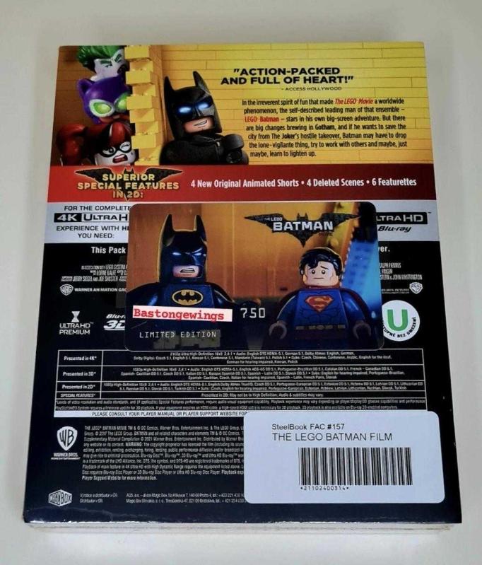 The LEGO Batman Movie [ Limited Edition STEELBOOK ] (Blu-ray + DVD)