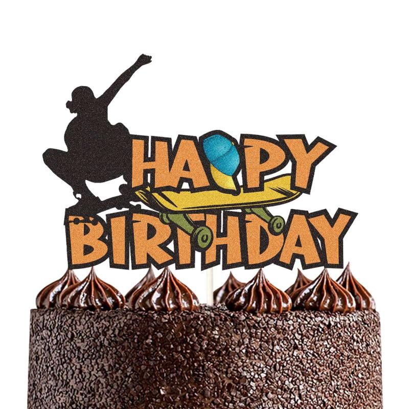 Buy Skateboard Cake Topper,Skateboarder Cake Topper,Skateboard Birthday  Party,Birthday Cake Topper,Cake Topper,Skateboard Decoration Online at  desertcartMorocco