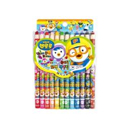 Antika - Peel-Off Colored Pencils Set 12 Vibrant Colors Pororo Design Colorful Drawing Marking Art Supplies T - kitantik - kitaLog