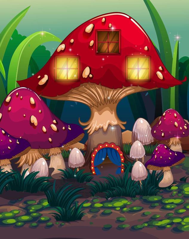 5D Diamond Painting Mushroom Castle Kit