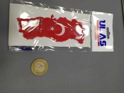 Antika - Türkiye Harita Etiket Arma Dayanıklı Damla Sticker - kitantik - kitaLog