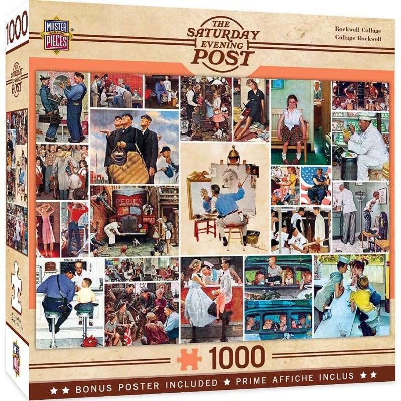 新品MasterPieces SEP Collages 1000 Puzzles Collection Rockwell Collage 1000 