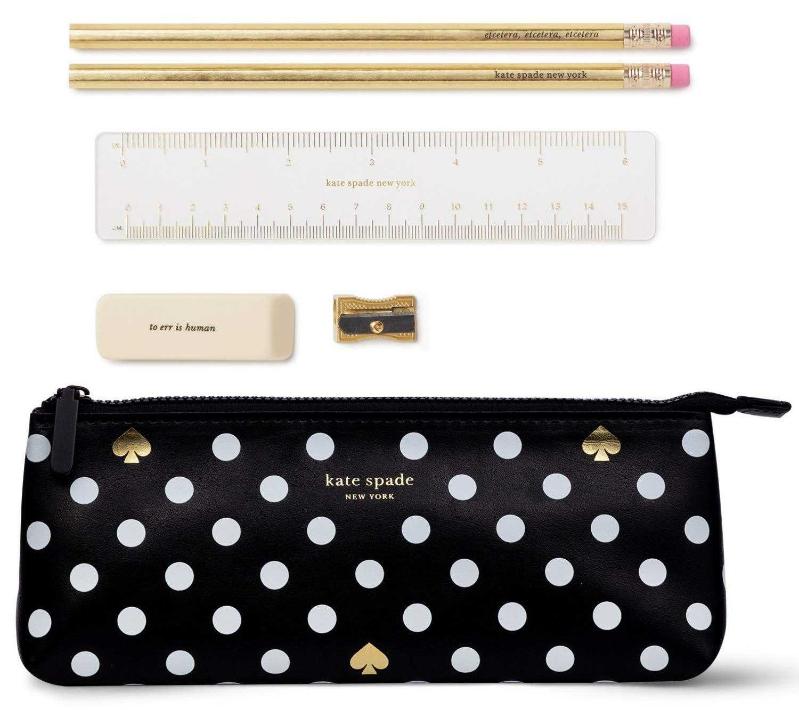 Kate Spade New York Pen and Pencil Case with School Supplies, Zip Pouch  Includes 2 Pencils, Sharpene - Antika ve Koleksiyon - kitantik |  #12702209017737