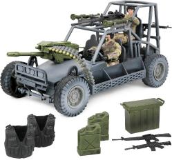 Antika - Click N' Play Military Desert Patrol Vehicle (DPV) Buggy 16 Piece Play Set with Accessories , White - kitantik - kitaLog