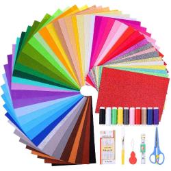 Antika - Stiff Felt Fabric Sheet, Shynek 50 Assorted Craft Felt Glitter Felt Squares 12 x 8 Inches 1mm Hard F - kitantik - kitaLog
