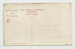 OSMANLI MISIR HİDİVLİĞİ BAYRAKLI ESKİ ARAP KADIN KARTPOSTALI...