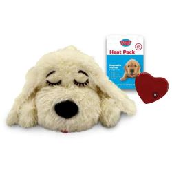 Antika - Snuggle Puppy Heartbeat Stuffed Toy for Dogs - Pet Anxiety Relief and Calming Aid - Golden - kitantik - kitaLog