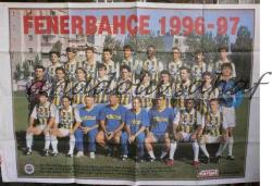 Afiş: Fenerbahçe 1996 - 97 Sezonu Kadrosu / Hürriyet Gazetesi