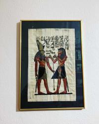 Papyrus üzeri antik Mısır tablo