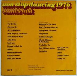 JAMES LAST NON STOP DANCİNG 1976 33'LÜK PLAK