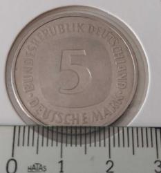 1975 ALMANYA DEUTSCHE 5 MARK ORİJİNAL MADENİ PARASI ÇİL-ÇİLALTI DDD2R1