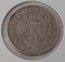 1963-F BATI ALMANYA DEUTSCHE 1 MARK ORİJİNAL MADENİ PARASI ÇİLALTI-ÇOK ÇOK TEMİZ RR1VV1 ÇOK NADİR