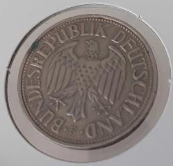 1963-F BATI ALMANYA DEUTSCHE 1 MARK ORİJİNAL MADENİ PARASI ÇİLALTI-ÇOK ÇOK TEMİZ RR1VV1 ÇOK NADİR