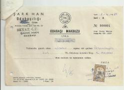 EMİNÖNÜ ŞARK HAN KİRA MAKBUZU VE ODABAŞI MAKBUZU...