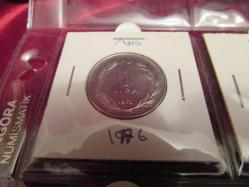 PARA MADENİ 1 TÜRK LİRASI LOT(1976-77-78-78-79 YILLARINA AİT) KOLEKSİYONLUK TERS VE DÜZ BASIM 1 TL LER 780