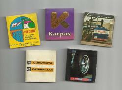 SANAYİ - İŞ DÜNYASI - FİRMALAR TEMALI 5 ADET ESKİ YASSI KİBRİT...