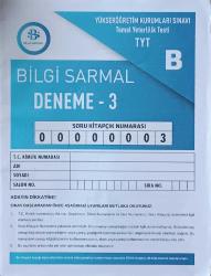 Bilgi Sarmal Deneme 3 - Soru Kitaçık Numarası 00000003