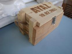 Antika - AHŞAP " Menteşeli & Kilitli " SANDIK FORMUNDA ÇOK ŞIK KUTU - kitantik - kitaLog