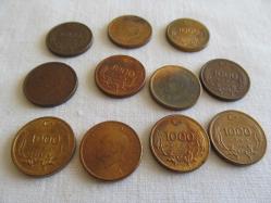 1995, 1996 DÖNEMİNE AİT 11 ADET 1000 LİRA