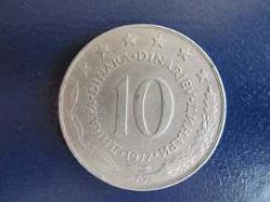 1977 YILI YUGOSLAVYA 10 DINARA