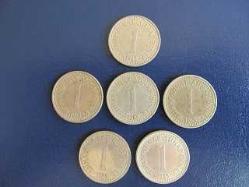 1982 - 1985 DÖNEMİNE AİT 6 ADET YUGOSLAVYA 1 DINAR