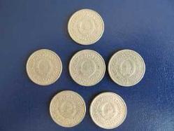 1982 - 1985 DÖNEMİNE AİT 6 ADET YUGOSLAVYA 1 DINAR
