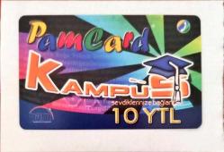 K = UZAK  ARAMA KARTI ( PAM CARD - 10 YTL ) SERT  KARTON - TEMİZ ve NADİR
