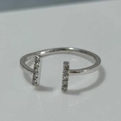 Vintage 14 Ayar Altın ve 0.06 karat pırlanta yüzük ayarlanabilir (89)