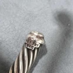 Vintage Orjinal David Yurman 925 Gümüş ve 14 Ayar Altın X Station Cuff Bilezik 7 mm. (89)