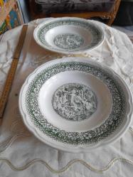 AVRUPA TEMALI DAMGALI PORSELEN 1 ÇİFT TABAK