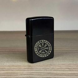 Vegvisir Iskandinav Koruma Sembolü Viking Pusulası Protection Benzinli Zippo Tarzı Çakmak
