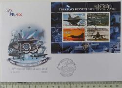 2011 TÜRK HAVA KUVVETLERİNİN 100.YILI ANMA BLOĞU FDC Sİ ŞŞ2R3 NADİRDİR