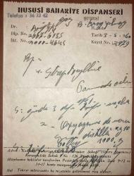 Efemera - Tıp Tarihi  - Kadıköy Hususi Bahariye Dispanseri 1960 - kitantik - kitaLog