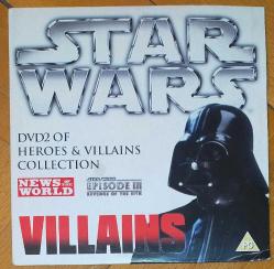 STAR WARS * VILLIANS * DVD * EPISODE III REVENGE OF THE SITH * NEWS OF THE WORLD DERGİSİ PROMOSYONU * DVD KARTON KAPAK