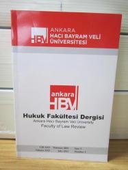 Ankara Hacı Bayram Veli Üniversitesi Hukuk Fakültesi Dergisi Yıl: 2021 Cilt: 25 Sayı: 3