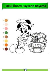Okul Öncesi Sayılarla Boyama Kitabı