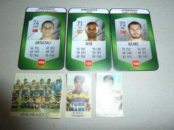 ANKARAGÜCÜ SPOR FUTBOLCU KARTI ve 1980 LER STİCKER 6 ÇEŞİT