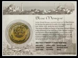 SULTAN AHMET CAMİİ HATIRA PRİNÇ MADALYON (MDL06) ÇİL Portföyünde Kapsül içinde.