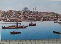 ESKİ DÖNEM İSTANBUL HALİÇ VE SÜLEYMANİYE KARTPOSTALI LL3M1 ÇOK NADİR