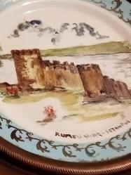 ECZACIBAŞI DAMGALI ESKİ EL YAPIMI BAKIR KORUMALI DUVAR TABAĞI...